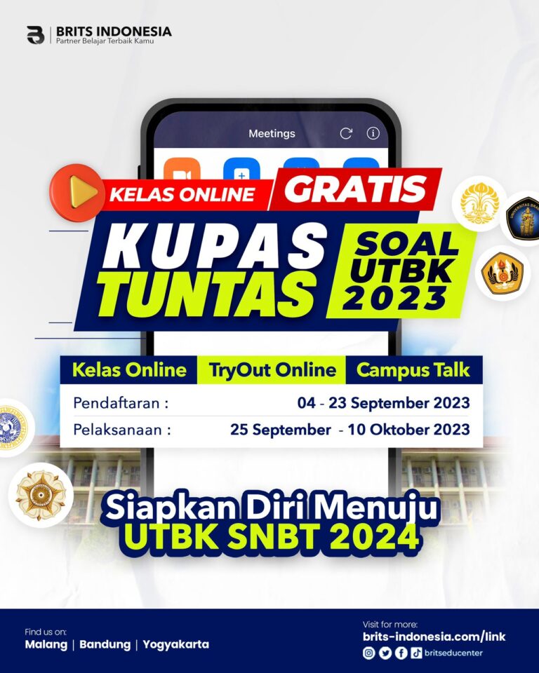 Bimbel Kedokteran Terbesar Supercamp, Bimbel UTBK SNBT Terbaik BRITS Indonesia Yogyakarta Malang Bandung - 082264224264