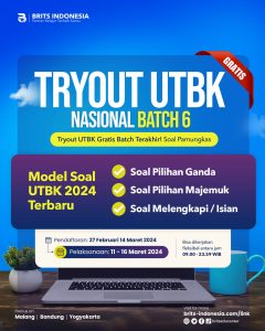 Try Out UTBK Gratis Bimbel Kedokteran Terbesar Supercamp, Bimbel UTBK SNBT Terbaik BRITS Indonesia Yogyakarta Malang Bandung - 082264224264