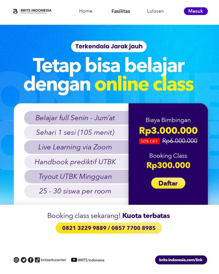 Bimbel Kedokteran Terbesar Supercamp, Bimbel MANDIRI Masuk PTN PTS Terbaik BRITS Indonesia Yogyakarta Malang Bandung - 082264224264