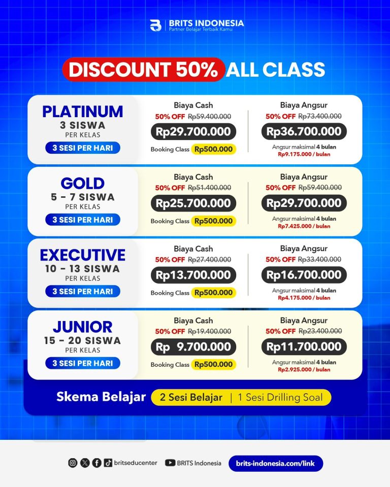 Bimbel Kedokteran Terbesar Supercamp, Bimbel UTBK SNBT Terbaik Termurah BRITS Indonesia Yogyakarta Malang Bandung - 082264224264
