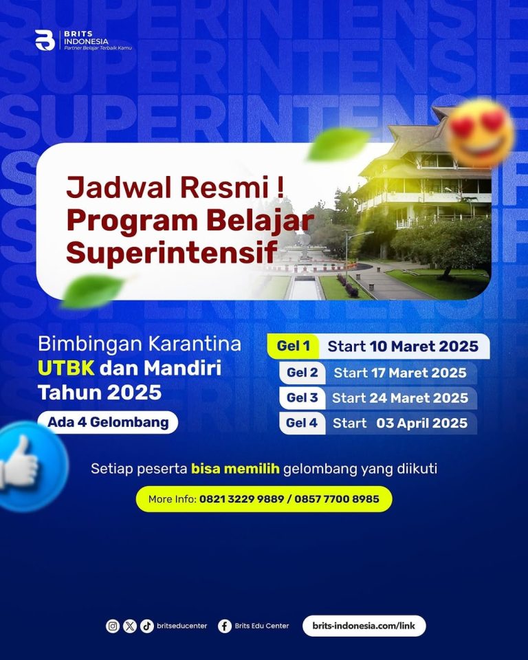 Bimbel Kedokteran Terbesar Supercamp, Bimbel MANDIRI Masuk PTN PTS Terbaik BRITS Indonesia Yogyakarta Malang Bandung - 082264224264