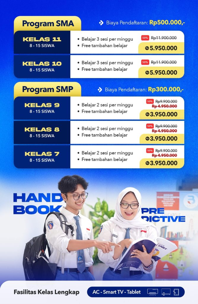 Brosur PROGRAM kelas 10 11 SMA dan kelas 7 8 9 SMP BRITS Indonesia - Belajar Intensif 082264224264