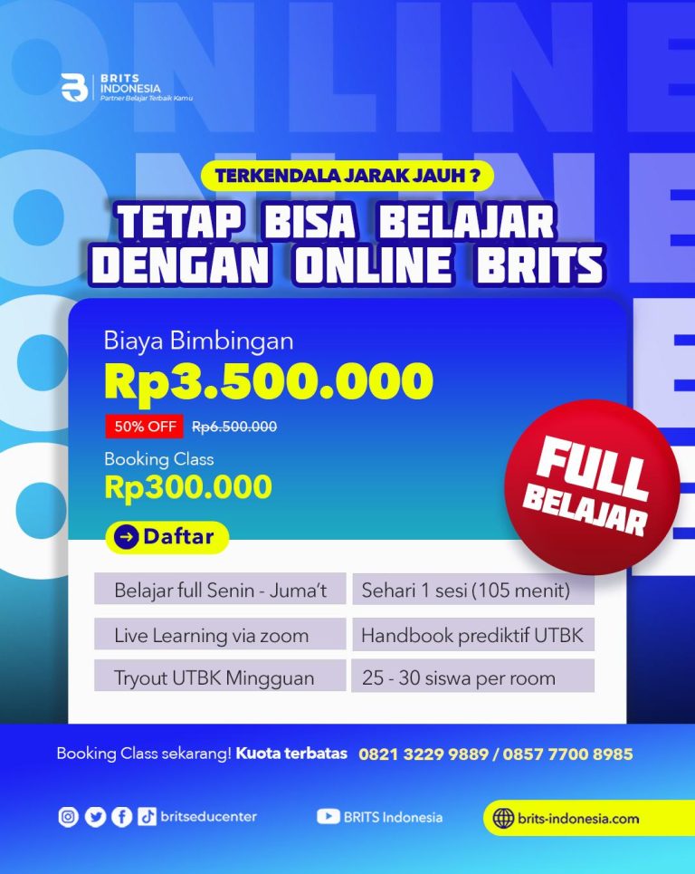 Bimbel Supercamp Kedokteran Terbesar, Bimbel UTBK SNBT Masuk PTN PTS Terbaik BRITS Indonesia Yogyakarta Malang Bandung Samarinda - 082264224264