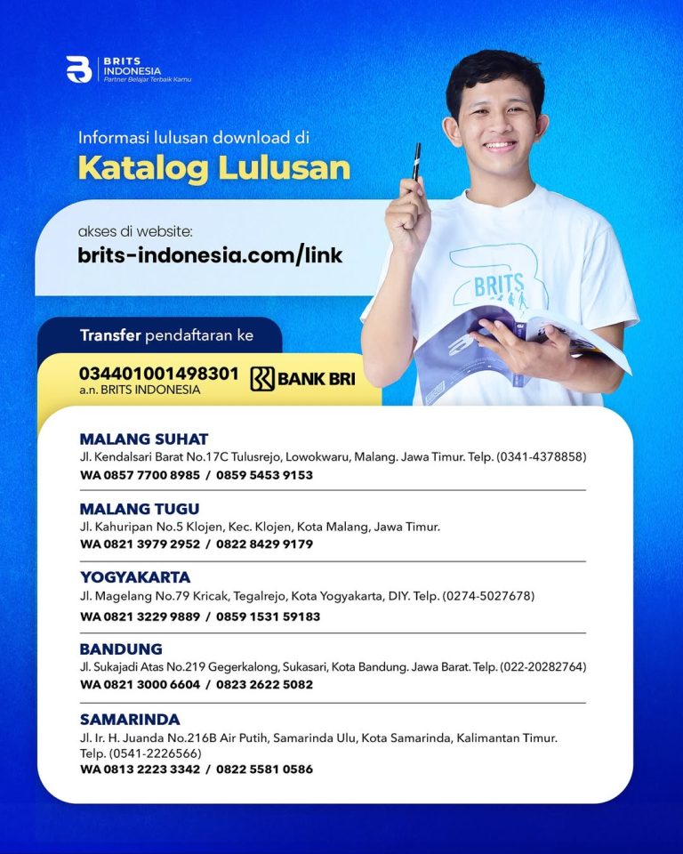 Bimbel Supercamp Kedokteran Terbesar, Bimbel UTBK SNBT Masuk PTN PTS Terbaik BRITS Indonesia Yogyakarta Malang Bandung Samarinda - 082264224264