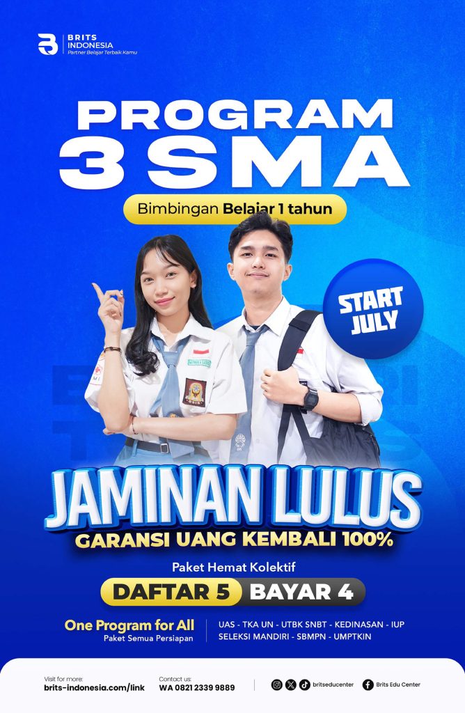 Bimbel Supercamp Kedokteran Terbesar, Bimbel UTBK SNBT Masuk PTN PTS Terbaik BRITS Indonesia Yogyakarta Malang Bandung Samarinda - 082264224264