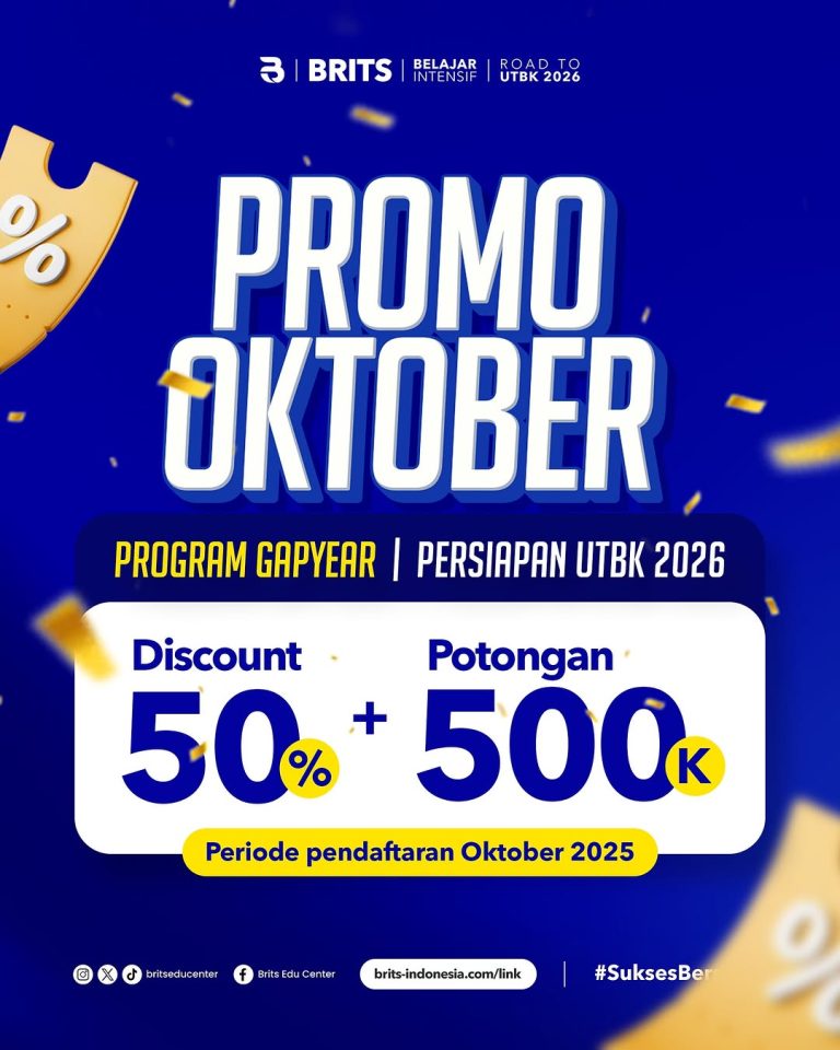 Bimbel Gapyear Kedokteran Terbesar, Bimbel UTBK SNBT Masuk PTN PTS Terbaik BRITS Indonesia Belajar Intensif Yogyakarta Malang Bandung Samarinda Semarang Surabaya - 082264224264