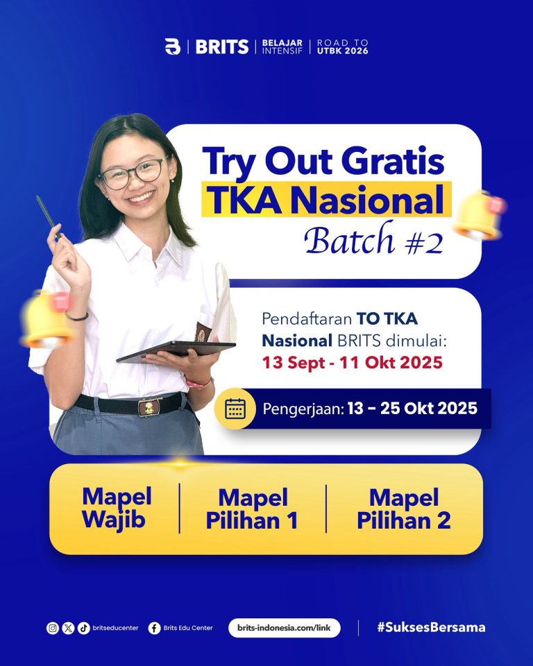 Program Superintensif UTBK Mandiri Kedokteran BRITS Indonesia Malang Bandung Yogyakarta Semarang Samarinda - Bimbel Sukses UTBK Masuk PTN 082132299889