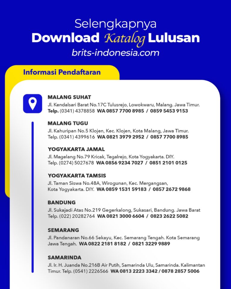 Brosur Program Mandiri 2026 bimbel BRITS Indonesia JAMINAN LULUS-6