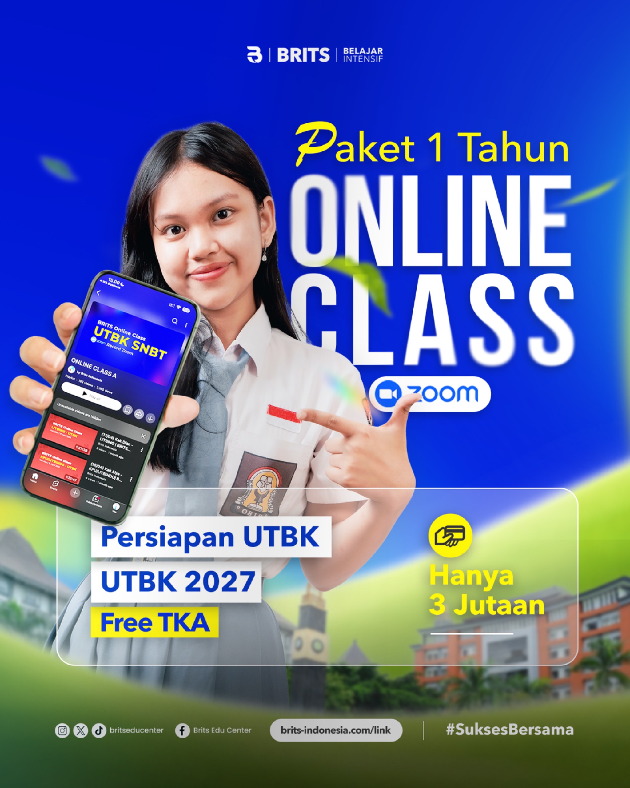Bimbel Online UTBK SNBT Terbaik, Bimbel Online Masuk Kampus - BRITS Indonesia Yogyakarta Malang Bandung Semarang Surabaya Samarinda