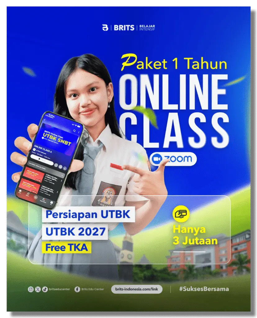 Bimbel Online UTBK SNBT Terbaik, Bimbel Online Masuk Kampus - BRITS Indonesia Yogyakarta Malang Bandung Semarang Surabaya Samarinda
