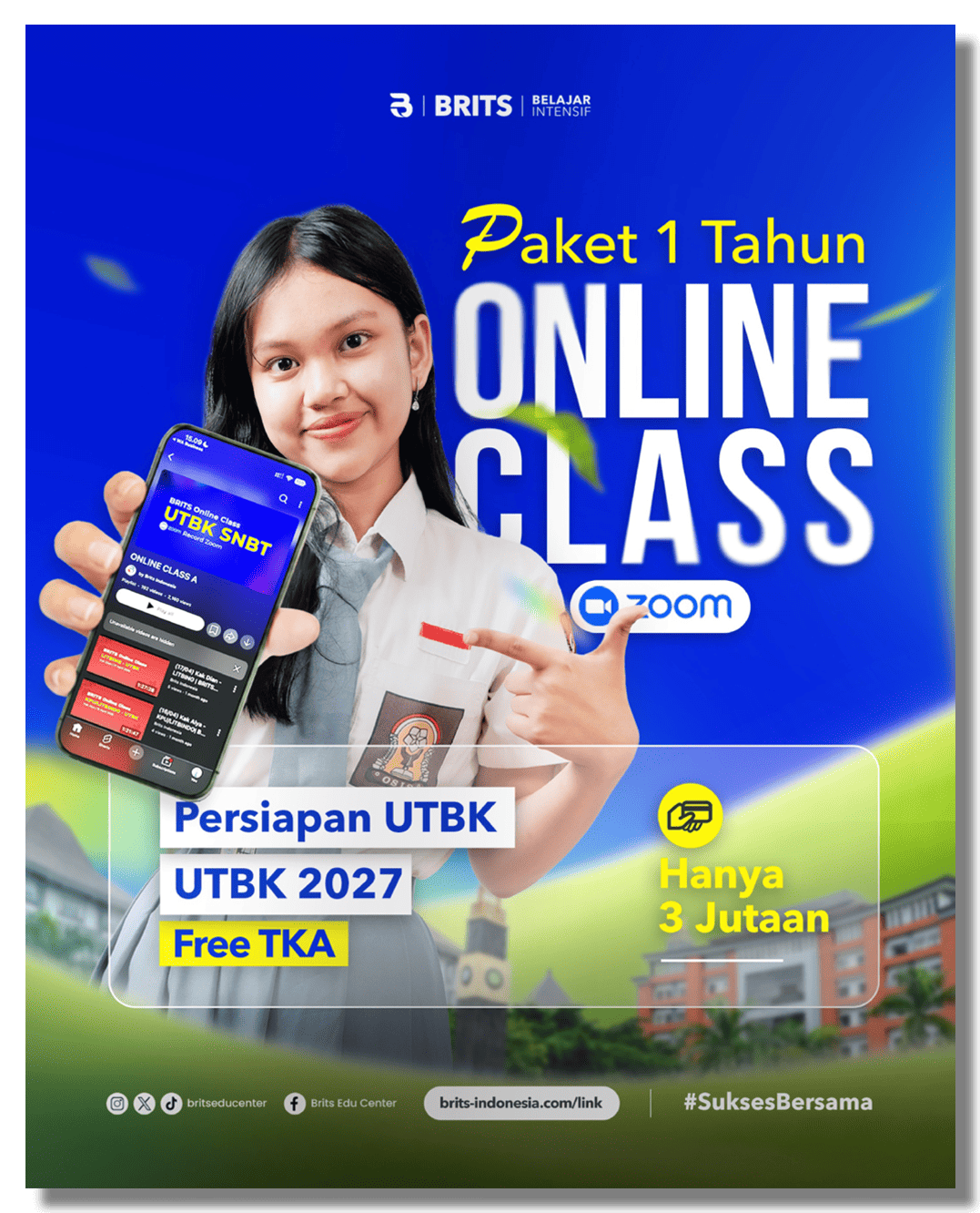 Bimbel Online UTBK SNBT Terbaik, Bimbel Online Masuk Kampus - BRITS Indonesia Yogyakarta Malang Bandung Semarang Surabaya Samarinda