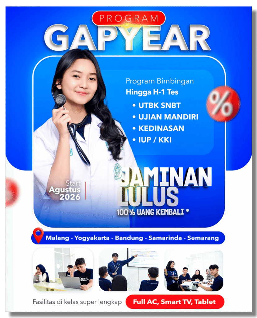 Bimbel Program Gapyear BRITS Indonesia Bimbel UTBK SNBT Jaminan Kedokteran masuk kampus 2027