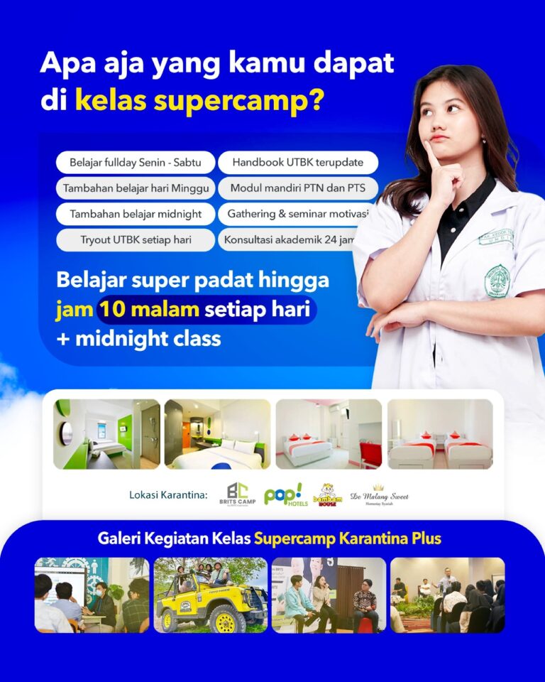 Brosur Supercamp Max Bimbel Jaminan Kedokteran (Online + Offline Karantina) BRITS Indonesia