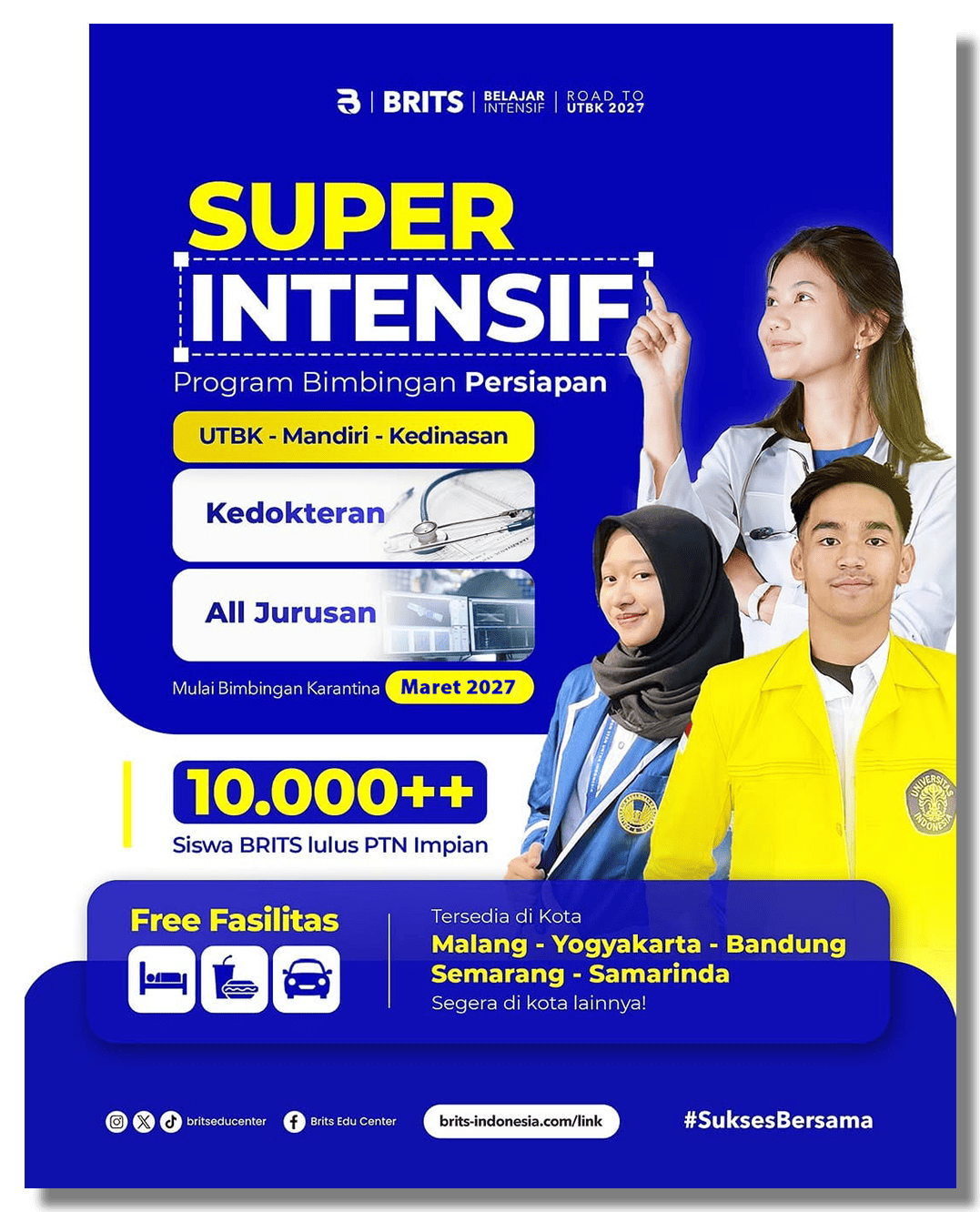 Bimbel Kedokteran Terbesar Supercamp, Bimbel Liburan Sekolah UTBK SNBT Terbaik BRITS Indonesia Yogyakarta Malang Bandung Semarang Samarinda Surabaya - 082264224264