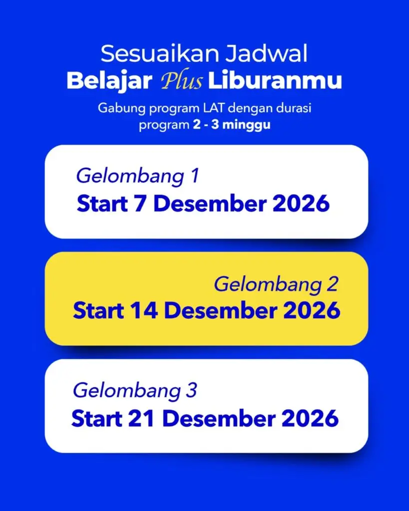 Program Bimbel Liburan Sekolah Akhir Tahun UTBK SNBT Terbaik BRITS Indonesia Yogyakarta Malang Bandung Semarang Samarinda Surabaya Palembang - 082264224264